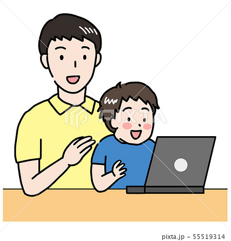 パソコン親子 55519314