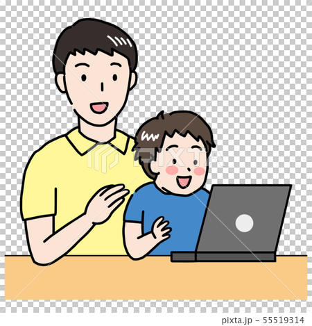 パソコン親子 55519314
