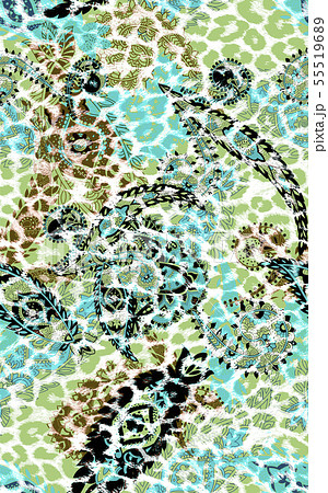 Traditional Indian paisley pattern 55519689