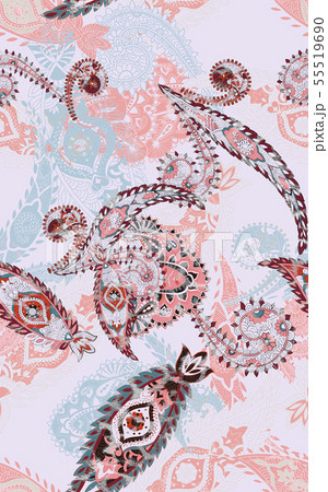 Fashion print for clothes. Seamless ethnic paisley 55519690