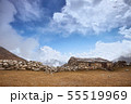 A View of Amphu Gyabjen and Ama Dablan peaks with Old Stone Hut, Everest base camp trek, Nepal 55519969