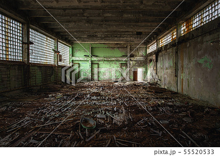 Abandoned Sport Hall in evacuated school 55520533