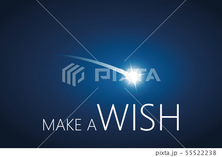 Make A Wish With Falling Star In The Skyのイラスト素材