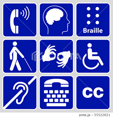 disability symbols and signs collection 55522621