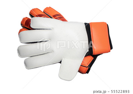 isolated goalkeeper glove on white background isolated goalkeeper glove on white background 55522893
