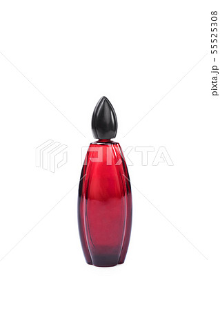Red perfume bottle isolated on white background Red perfume bottle isolated on white background 55525308
