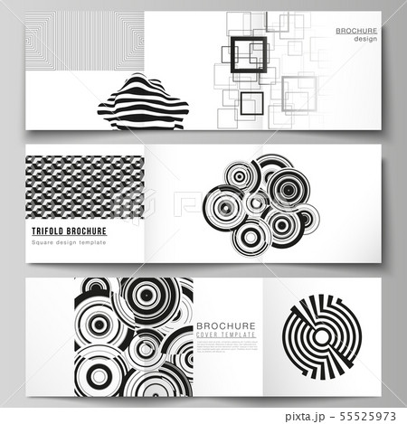 The minimal vector layout of square format covers design templates for trifold brochure, flyer 55525973