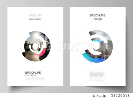 Vector layout of A4 format modern cover mockups design templates for brochure, magazine, flyer 55526018