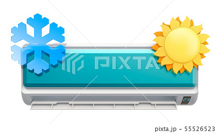 Air conditioner with snowflake and sun Air conditioner with snowflake and sun 55526523