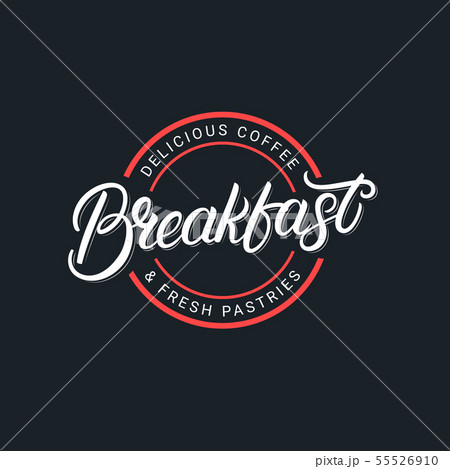 Breakfast hand drawn lettering logo 55526910