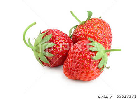 Strawberry isolated on white background close up. 55527371