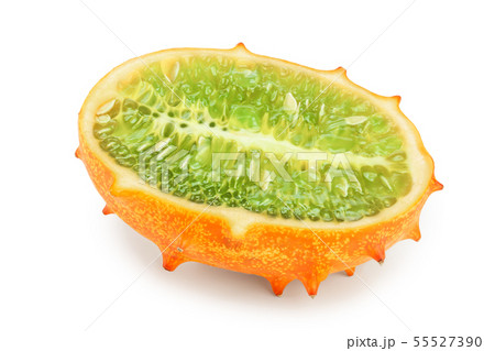Kiwano or horned melon isolated on white background 55527390
