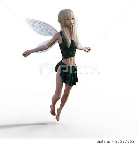 可愛い妖精 perming3DCG イラスト素材 可愛い妖精 perming3DCG イラスト素材 55527558