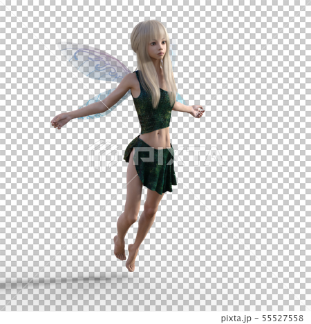 可愛い妖精 perming3DCG イラスト素材 可愛い妖精 perming3DCG イラスト素材 55527558