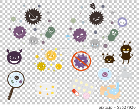 ウイルスのイラスト素材集 55527920