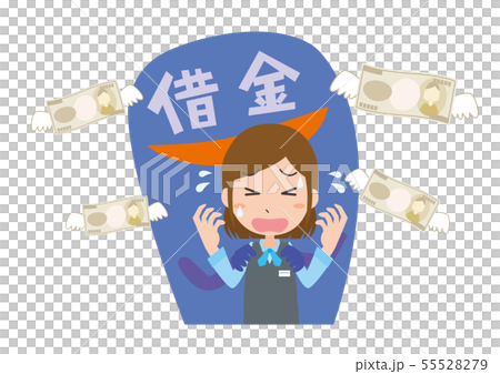 Debt loan money women worries 55528279