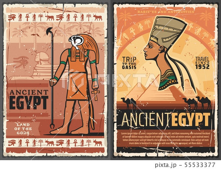 Ancient Egyptian pharaoh Sphinx, Horus, Nefertiti 55533377