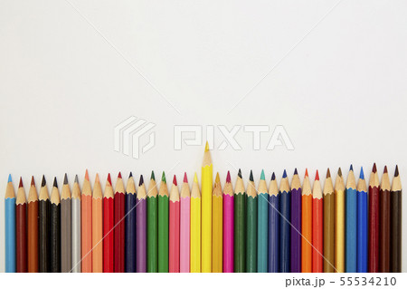 Color pencils on white background Color pencils on white background 55534210