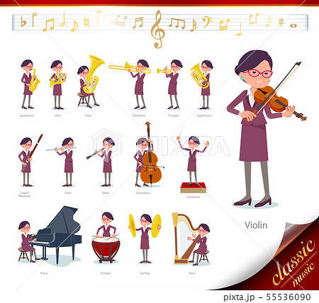flat type glasses office women_classic music flat type glasses office women_classic music 55536090