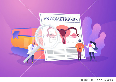 Endometriosis concept vector illustration 55537043