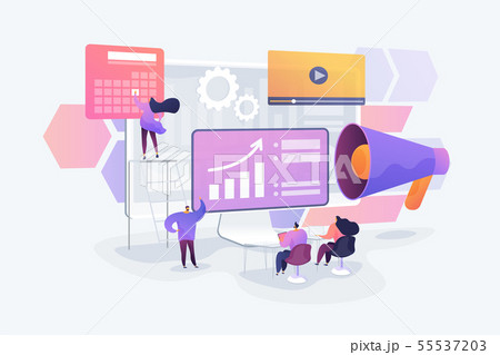 Digital presentation concept vector illustration 55537203