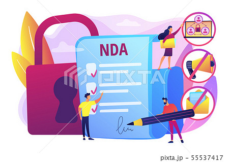 Nondisclosure agreement concept vector illustration Nondisclosure agreement concept vector illustration 55537417