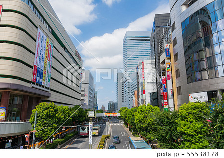 大宮駅西口の都市風景の写真素材