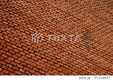 red tiled bricks background texture 55538987