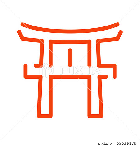鳥居 正月イラスト アイコン 年賀状用のイラスト素材