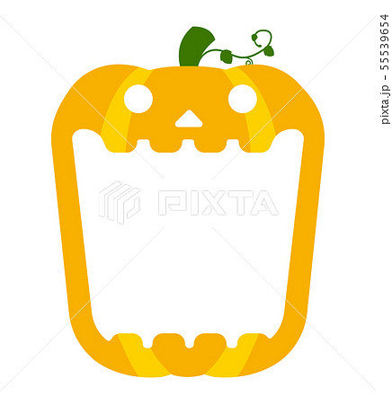 ハロウィン ハロウィーン 口を大きく開けた かぼちゃ パンプキン イラスト 口内テキストスペースのイラスト素材