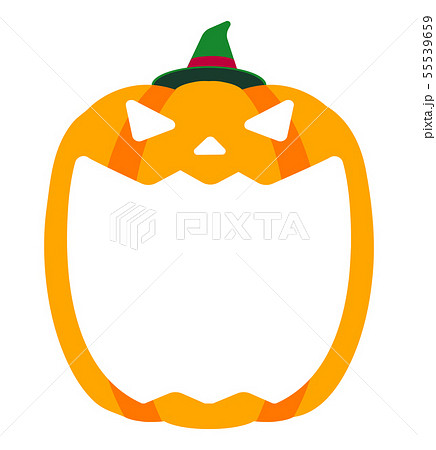 ハロウィン ハロウィーン 口を大きく開けた かぼちゃ パンプキン イラスト 口内テキストスペースのイラスト素材