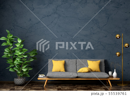 Interior of living room with sofa 3d rendering 55539761