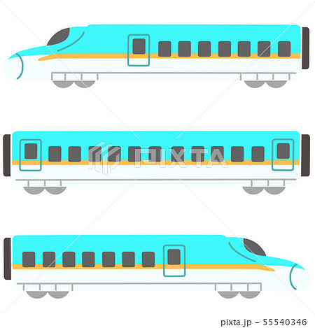 新幹線 ライトブルーのイラスト素材
