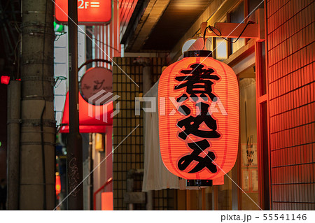 煮込みの提灯_中洲の風景・路地と提灯　福岡県福岡市博多区、歓楽街中洲 55541146