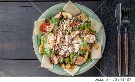 Horizontal food banner Caesar salad Horizontal food banner Caesar salad 55541434