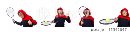 Young man wearing sport costume isolated on white Young man wearing sport costume isolated on white 55542047