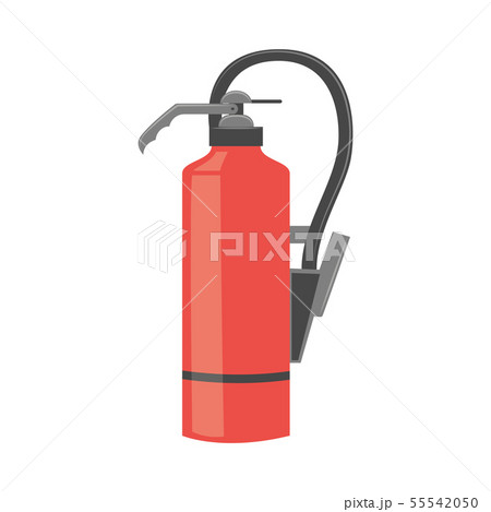 Red color fire extinguisher in flat or cartoon style Red color fire extinguisher in flat or cartoon style 55542050
