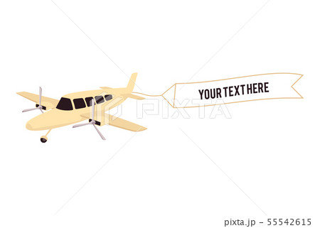 Vector vintage airplane two propellers sketch icon 55542615