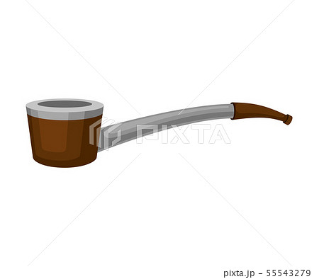Smoking pipe with silver. Vector illustration on white background. Smoking pipe with silver. Vector illustration on white background. 55543279