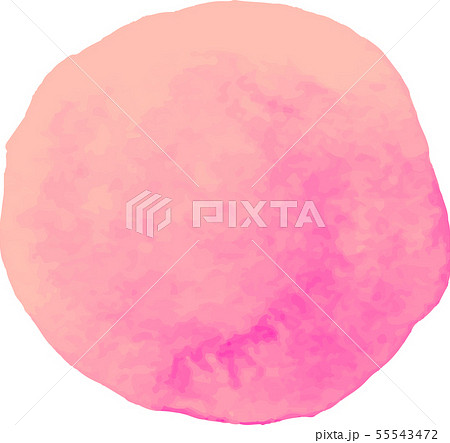 水彩_watercolor_イラスト_丸_circle__pink_ピンク 水彩_watercolor_イラスト_丸_circle__pink_ピンク 55543472