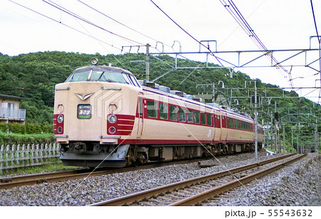 489系特急あさま号　軽井沢駅付近　1980年代撮影 55543632