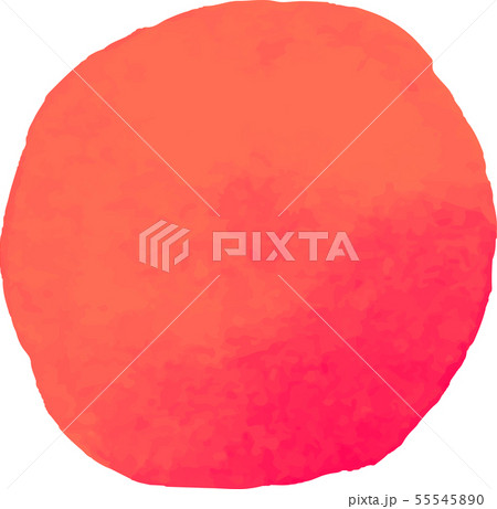 水彩_watercolor_イラスト_丸_circle__red_赤 55545890