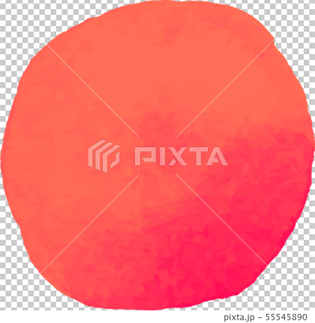 水彩_watercolor_イラスト_丸_circle__red_赤 55545890