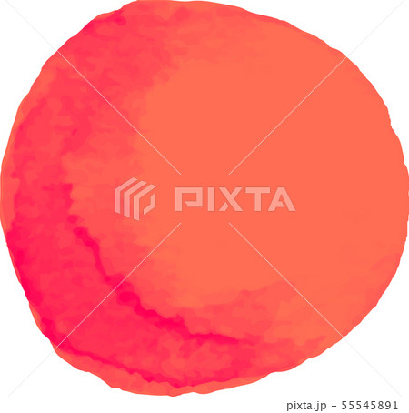 水彩_watercolor_イラスト_丸_circle__red_赤 55545891