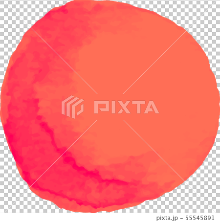 水彩_watercolor_イラスト_丸_circle__red_赤 55545891