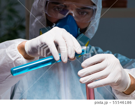 Medicine drug researcher working in lab Medicine drug researcher working in lab 55546186