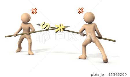 経済摩擦を描いたアブストラクト 経済摩擦を描いたアブストラクト 55546299