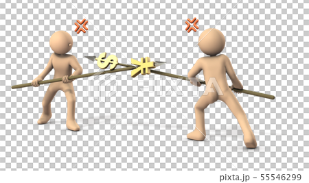 経済摩擦を描いたアブストラクト 経済摩擦を描いたアブストラクト 55546299