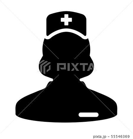 Medical icon vector female person profile avatar 55546369