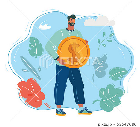 Happy young man in with money. Happy young man in with money. 55547686